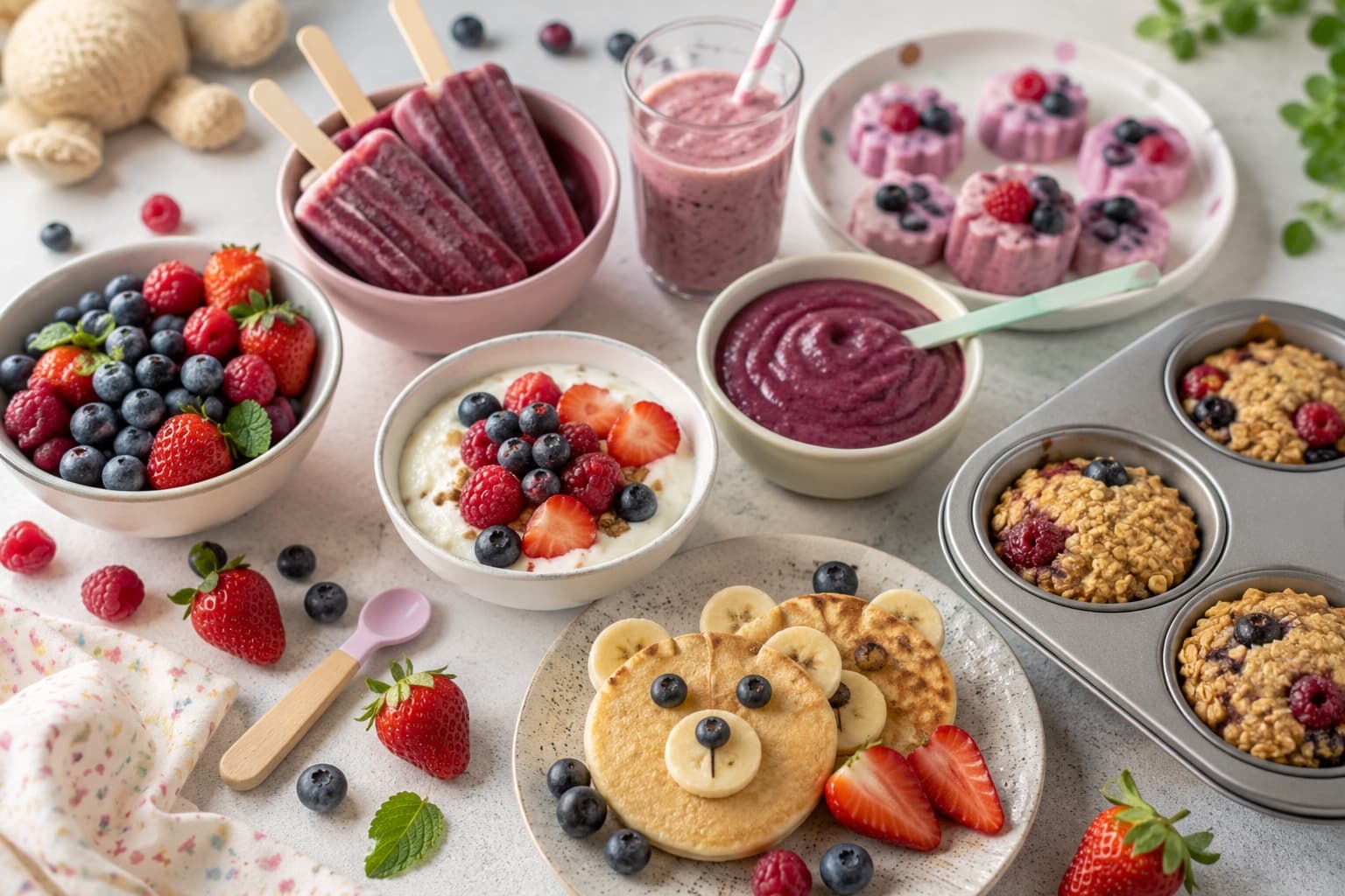 Fructe proaspete și ingrediente simple pentru gustări de copii